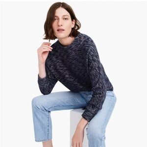 J. Crew Point Sur Dolman-Sleeve Mockneck Top in Heather Blue‎ Sz M